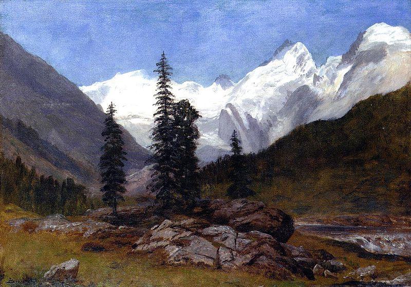 Albert Bierstadt Rocky Mountains Norge oil painting art